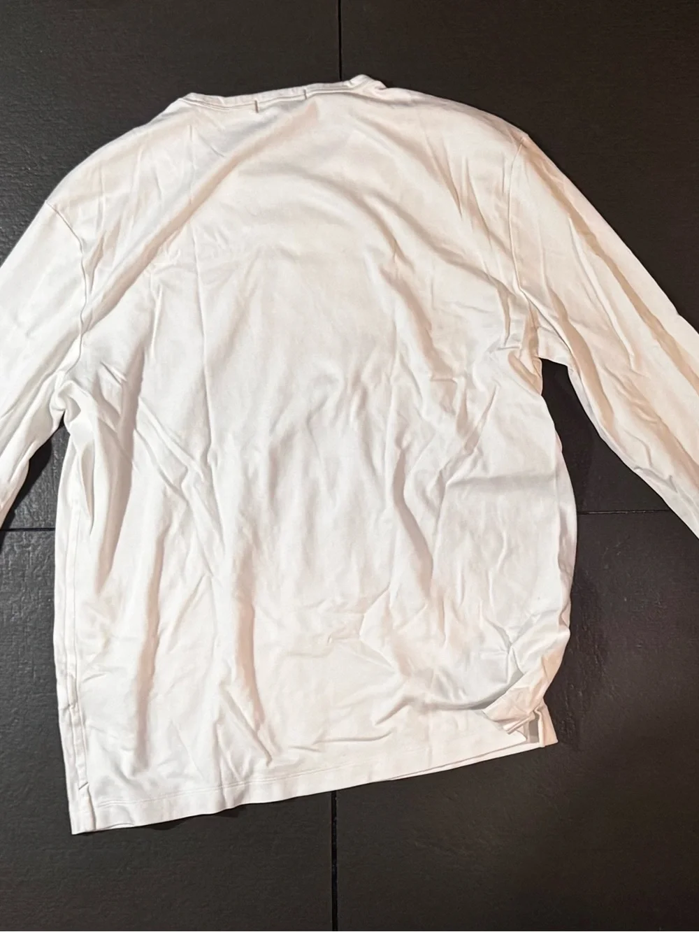 Banana Republic Luxury Touch Long Sleeve Crewneck T-Shirt - White